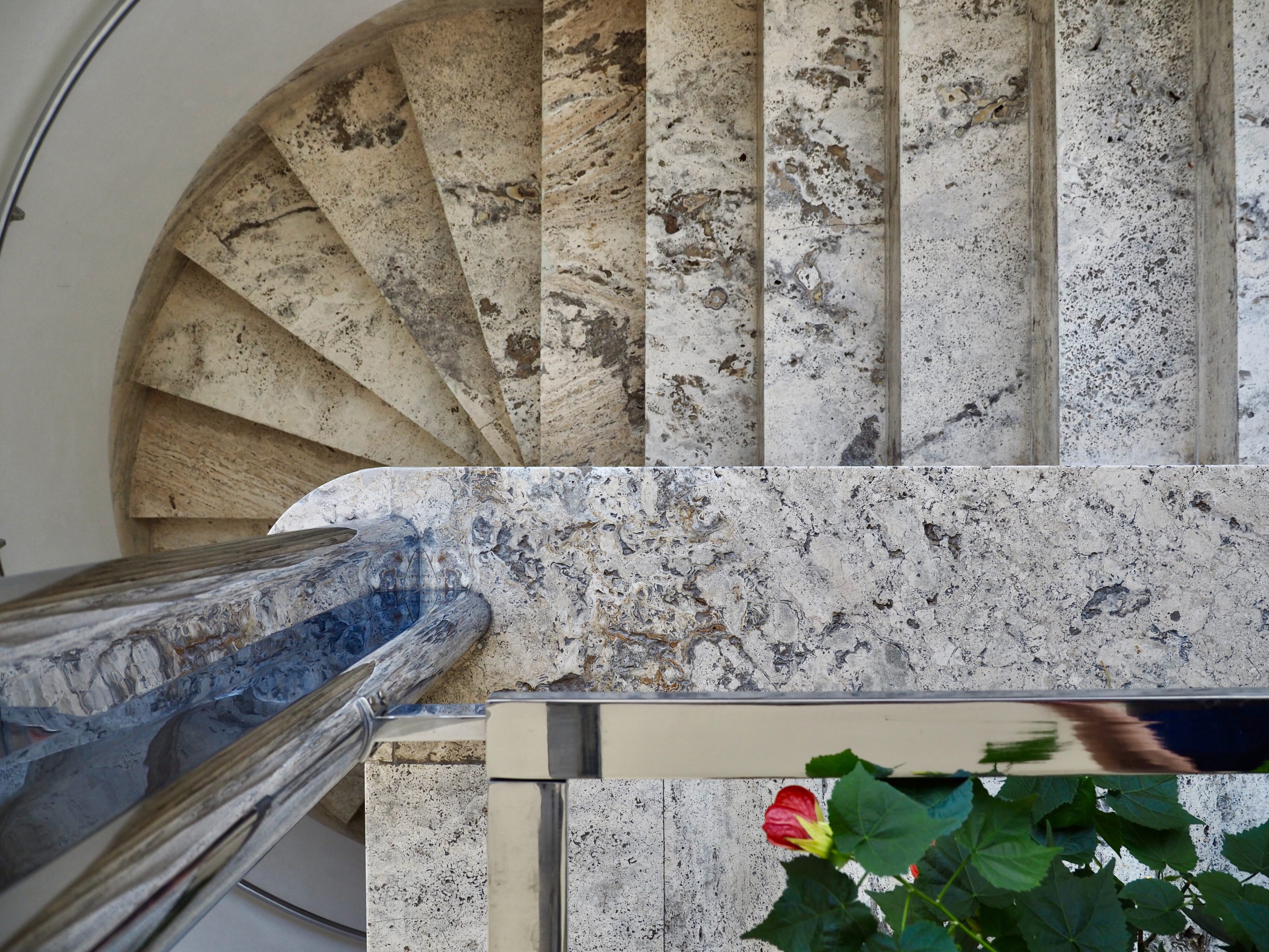 detail of staircase in Villa Tugendhat