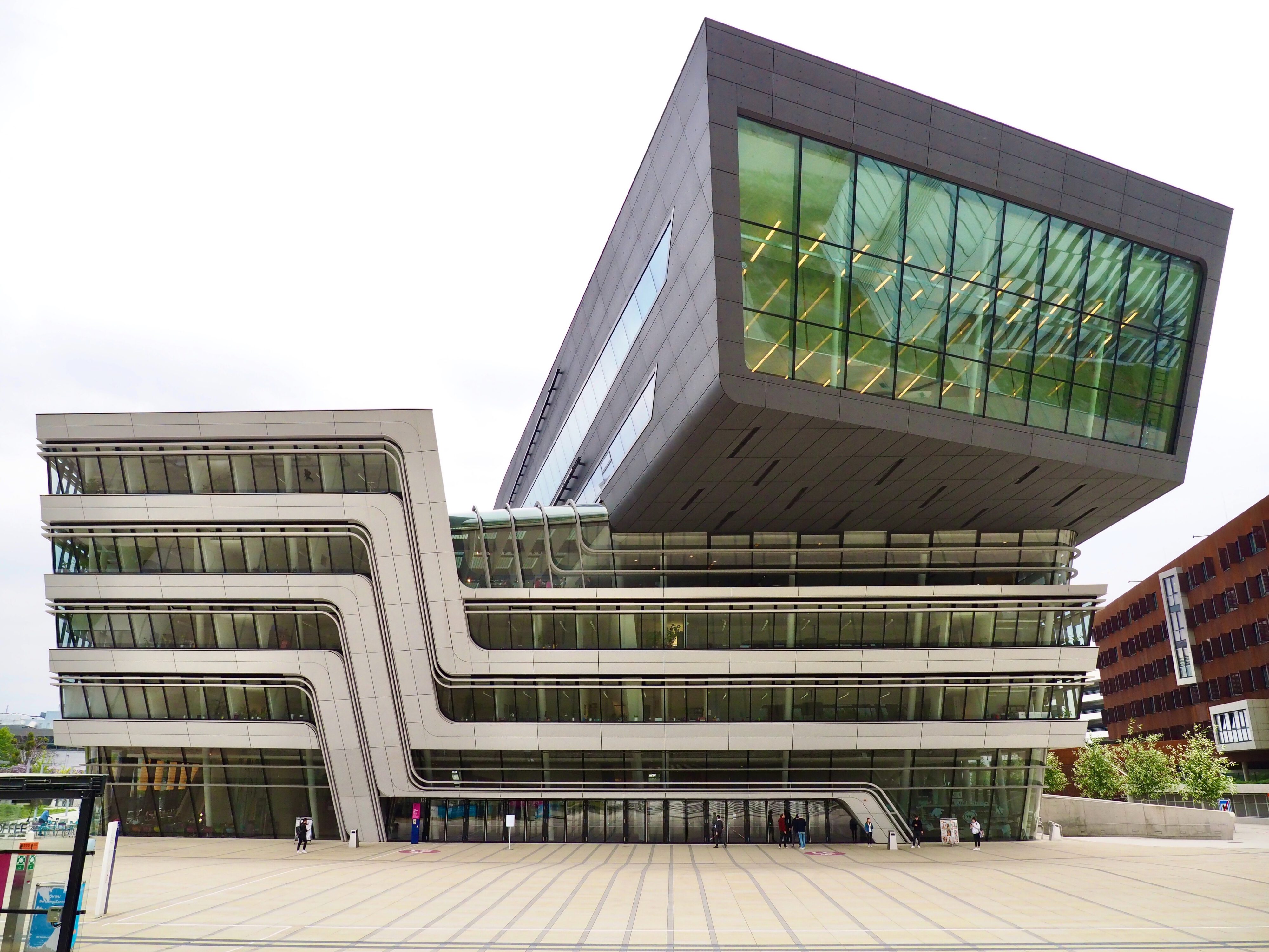 The Library and Learning Centre of the University of Economics Vienna was planned by Zaha Hadid and opened in 2013