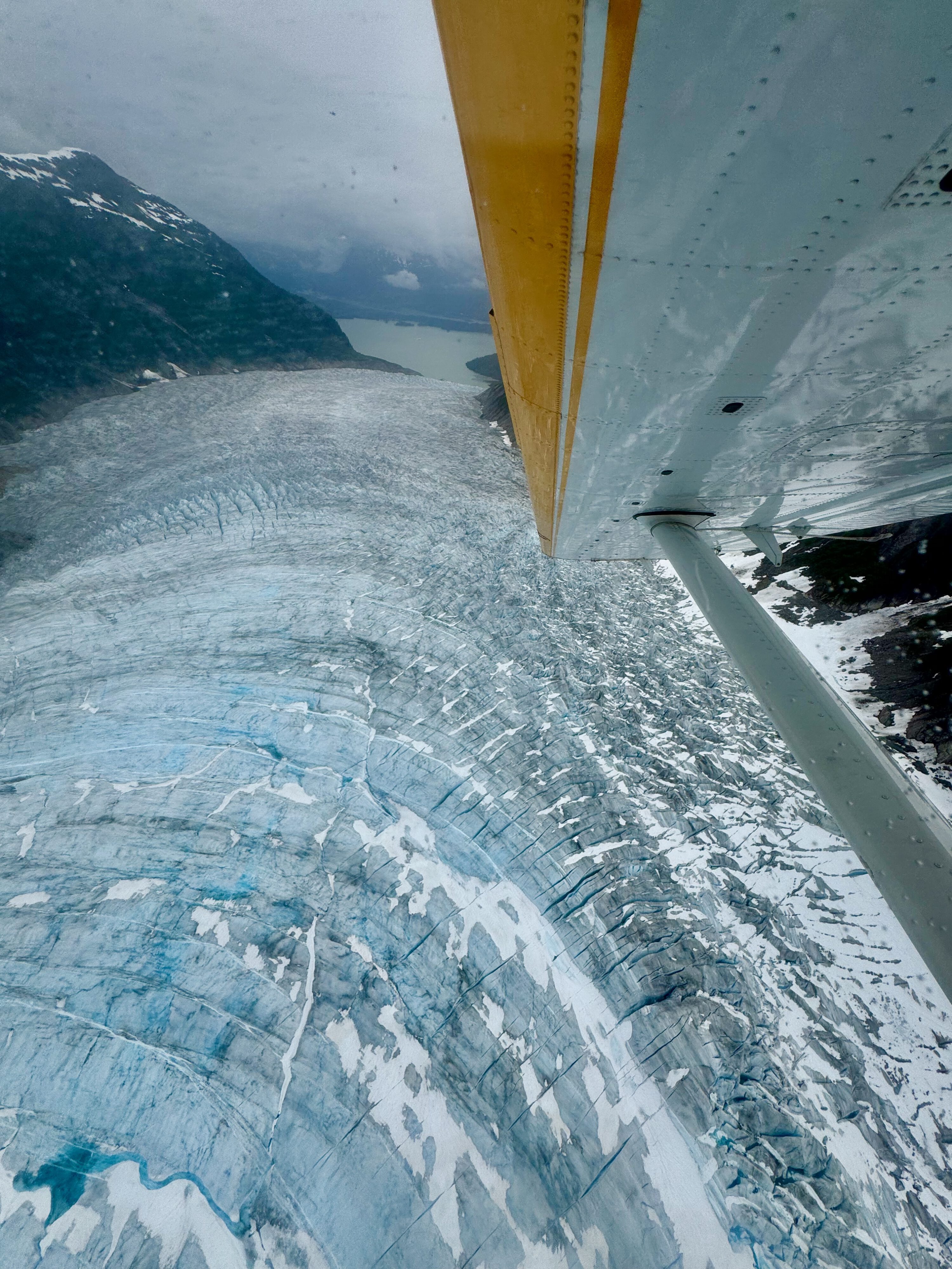 Seaplane over Juneau Icefield
